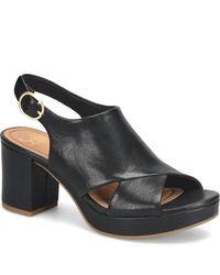 Söfft - Liv Leather Platform Heel Sandals - Lyst