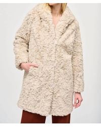 Joseph Ribkoff - Hooded Faux Fur Reversible Coat - Lyst
