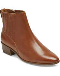Rockport - Geovana Leather Booties Ankle Boots - Lyst