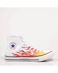 Converse - Chuck Taylor All Star High Archive Print White Hi Shoes - Lyst