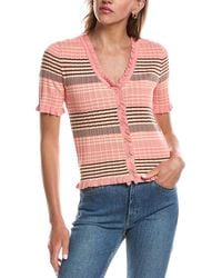 Laundry by Shelli Segal - V-Neck Ruffled Button Front Top - Lyst