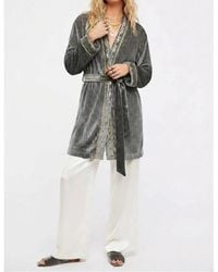 Pol - Embroidered Pleated Kimono Robe - Lyst