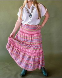 Tasha Polizzi - Linen Stripe Skirt - Lyst
