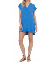 Oliphant - V-Neck Roll Sleeve Dress - Lyst