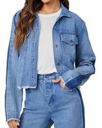 Bella Dahl - Billie Tacked Sleeve Denim Jacket - Lyst