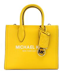 Michael Kors - Mirella Small Jasmine Leather Top Zip Shopper Tote Bag - Lyst