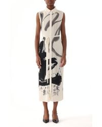 Jason Wu - Pleated Sleeveless Shirtdress With Artwork By Tong Yang Tze - Lyst
