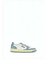 Autry - Low-Top Sneakers With Smooth Leather Panels And Perforated Detailing - Lyst
