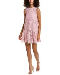 Gracia - Eyelet Lace Mini Dress - Lyst