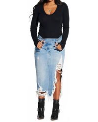 Circular Path - Cross Over Midi Skirt - Lyst