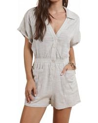 Sadie & Sage - Mojave Buttoned Romper - Lyst