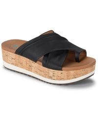 BareTraps - Holly Faux Leather Slip On Slide Sandals - Lyst