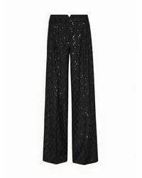 ROTATE BIRGER CHRISTENSEN - Wide-Leg Sequin Trousers - Lyst