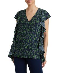 Santorelli - Camryn Ruffle Blouse - Lyst