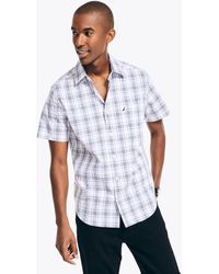 Nautica - Wrinkle-resistant Plaid Wear To Work Short-sleeve Shirt - Lyst