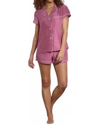 The Sleep Code - Washable Silk Short Pj Set - Lyst