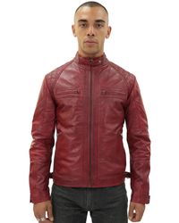 Infinity Leather - Vintage Quilted Biker Jacket-Monaco - Lyst
