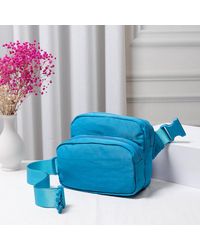 Fashnzfab - Solid Nylon Sling Bag Fanny Pack Belt Bag - Lyst