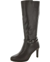 Naturalizer - Taelynn Wide Calf Knee High Boot Forest Brown Snake Leather 8 M - Lyst