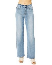 Judy Blue - High Waist Straight Leg Jeans - Lyst