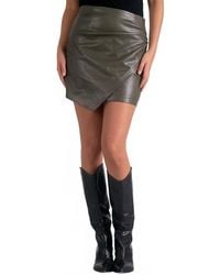 Elan - Faux Leather Mini Skirt - Lyst