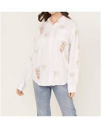 Blue B - Boot Stitch Cowgirl Embroidered Button-Up - Lyst