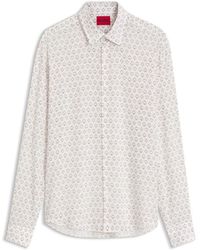 HUGO - Slim-Fit Shirt For A Defined Look - Lyst