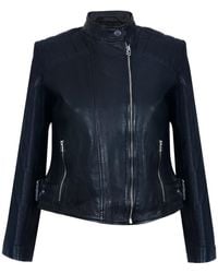 Infinity Leather - Leather Biker Jacket-Celaya - Lyst