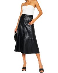 Kancan - Wanda High Rise Faux Leather Long Skirt - Lyst