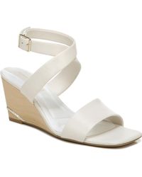 Franco Sarto - Stud Leather Ankle Strap Wedge Sandals - Lyst