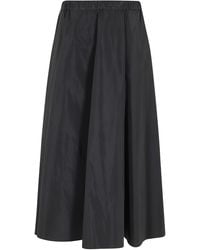 Aspesi - Mia Elastic-Waist Polyester Flared Midi Skirt - Lyst