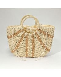 Fashnzfab - Raffia Woven Round Handle Tote Bag - Lyst
