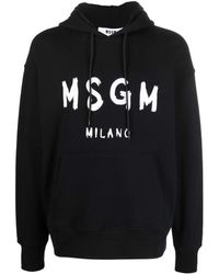 MSGM - Relaxed-Fit Hoodie With Graphic Logo - Lyst