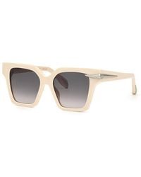 Roberto Cavalli - Sunglasses Square Full Rim, Cream Frame And Gradient Lens Src002S09X7 - Lyst