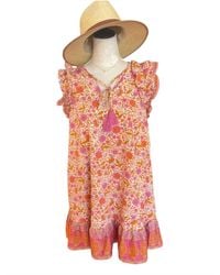 Doe And Rae - Sunset Boho Mini Dress - Lyst