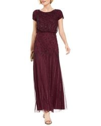 Adrianna Papell - Petite Beaded Blouson Gown - Lyst