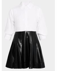 Jonathan Simkhai - Poplin Combo Mini Dress - Lyst