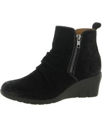 Comfortiva - Ana Suede Zip Up Ankle Boots - Lyst