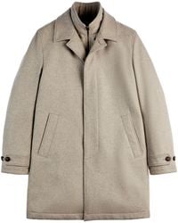 Fay - Double-Breasted Virgin Wool Coat With Tailored Silhouette - Lyst