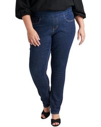 Jag Jeans - Plus Nora Mid-rise Dark Wash Skinny Jeans - Lyst