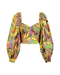 SWF - Exaggerated Puff Sleeve Top - Lyst