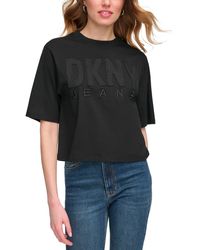 DKNY - Cotton Logo Graphic T-shirt - Lyst
