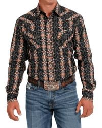 Cinch - Paisley Print Snap Long Sleeve Western Shirt - Lyst