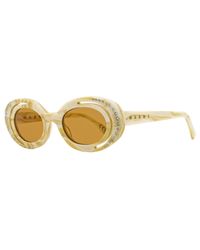 Marni - Oval Sunglasses Zion Canyon H2g Cream 51mm - Lyst