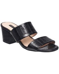 French Connection - Vegan Leather Round Toe Block Heel - Lyst