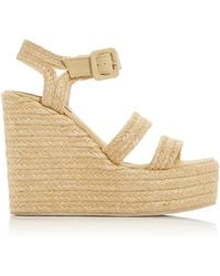 Jeffrey Campbell - Soffia Buckle Woven Wedge Sandals - Lyst