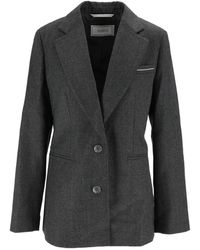 Peserico - Tailored Notched Lapel Single-Breasted Blazer - Lyst