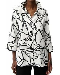 Joseph Ribkoff - Seersucker Abstract Print Trapeze Jacket - Lyst