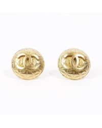Chanel - Coco Mark 95p Earrings Plated - Lyst
