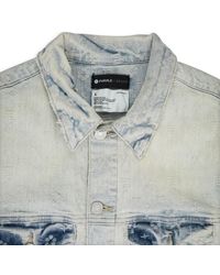 Purple Brand - Jacquard Monogram Trucker Denim Jackets - Lyst